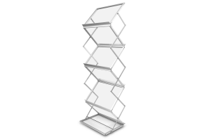 Stojak na ulotki Montana A3 w torbie - srebrny 