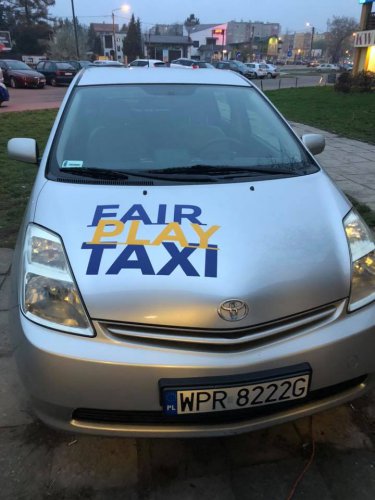 Oklejanie aut Fair Play Taxi Pruszków