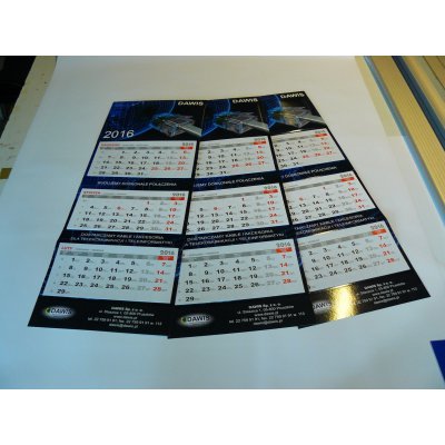 Kalendarz reklamowy trójdzielny - Dawis 2016